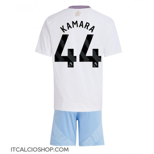 Aston Villa Boubacar Kamara #44 Seconda Maglia Bambino 2024-25 Manica Corta (+ Pantaloni corti)